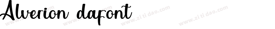 Alverion (dafont)字体转换